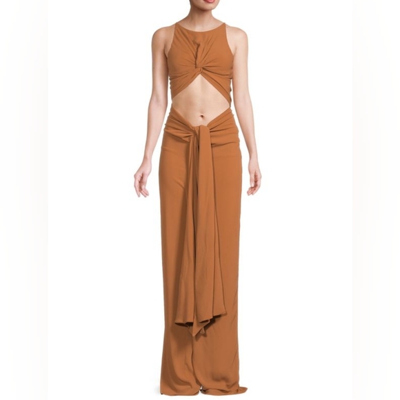 Andrea Iyamah Aminata Jumpsuit Cutout Wide Leg Size XL - Picture 1 of 9